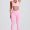 Legging évasé Soft Active à poche et taille en V, rose pâle Legging évasé Soft Active à poche et taille en V, rose pâle