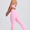 Legging évasé Soft Active à poche et taille en V, rose pâle Legging évasé Soft Active à poche et taille en V, rose pâle