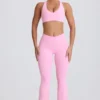 Legging évasé Soft Active à poche et taille en V, rose pâle Legging évasé Soft Active à poche et taille en V, rose pâle
