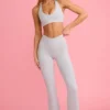 Legging évasé Soft Active à taille en V et poches, gris Legging évasé Soft Active à taille en V et poches, gris