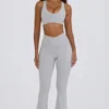Legging évasé Soft Active à taille en V et poches, gris Legging évasé Soft Active à taille en V et poches, gris