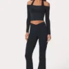 Legging évasé Soft Active à taille en V, noir Legging évasé Soft Active à taille en V, noir