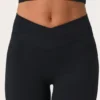 Legging évasé Soft Active à taille en V, noir Legging évasé Soft Active à taille en V, noir