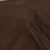 Leggings en jersey brossé à taille mi-haute et fronces, couleur noisette chinée