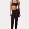 Leggings Soft Active froncés couleur Espresso