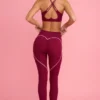 Leggings Soft Active taille mi-haute en bordeaux Leggings Soft Active taille mi-haute en bordeaux
