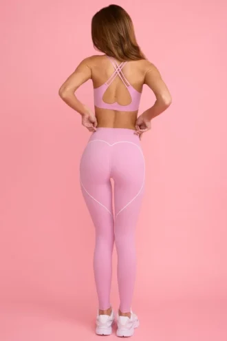 Leggings Soft Active taille mi-haute en rose poudré