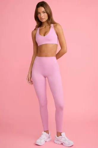 Leggings Soft Active taille mi-haute en rose poudré