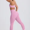 Leggings Soft Active taille mi-haute en rose poudré Leggings Soft Active taille mi-haute en rose poudré