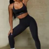 Leggings taille haute Define Luxe, noir