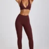 Leggings taille haute en modal côtelé Linnea Petite, couleur Espresso Leggings taille haute en modal côtelé Linnea Petite, couleur Espresso