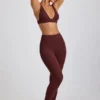 Leggings taille haute en modal côtelé Linnea Petite, couleur Espresso Leggings taille haute en modal côtelé Linnea Petite, couleur Espresso