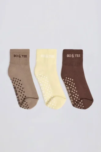 Lot de chaussettes de Pilates en Mocha Multi