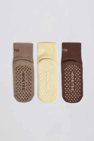 Lot de chaussettes de Pilates en Mocha Multi