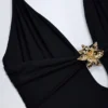 Maillot de bain 1 pièce Bahari à découpes et détails métalliques, noir Maillot de bain 1 pièce Bahari à découpes et détails métalliques, noir