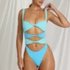 Maillot de bain 1 pièce à découpes Elirae en bleu multicolore Maillot de bain 1 pièce à découpes Elirae en bleu multicolore
