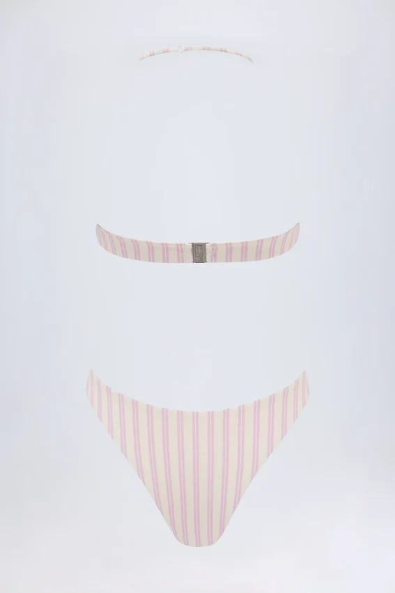 Maillot de bain 1 pièce dos nu à découpes Biarritz, mauve Maillot de bain 1 pièce dos nu à découpes Biarritz, mauve