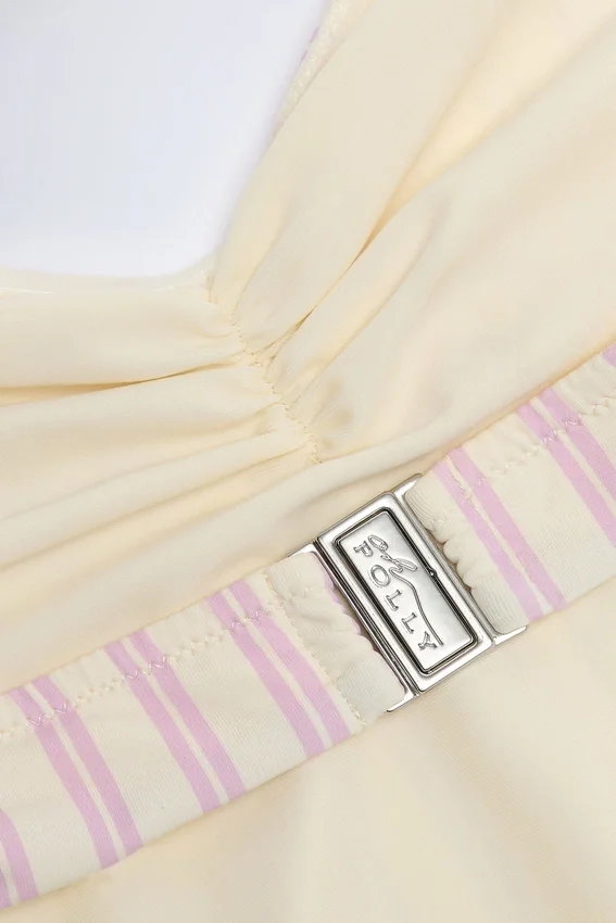 Maillot de bain 1 pièce dos nu à découpes Biarritz, mauve Maillot de bain 1 pièce dos nu à découpes Biarritz, mauve