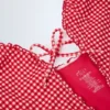 Maillot de bain 1 pièce dos nu à volants et découpes Montjoi en vichy rouge Maillot de bain 1 pièce dos nu à volants et découpes Montjoi en vichy rouge