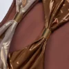Maillot de bain 1 pièce à empiècements et découpes Zarza en bronze doré Maillot de bain 1 pièce à empiècements et découpes Zarza en bronze doré