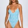 Maillot de bain 1 pièce Sicily à dos nu à imprimé multicolore pastel