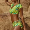 Maillot de bain Delos Booty à imprimé vert Maillot de bain Delos Booty à imprimé vert