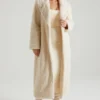 Manteau long en peau de mouton Alaska, couleur crème Manteau long en peau de mouton Alaska, couleur crème