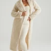 Manteau long en peau de mouton Alaska, couleur crème Manteau long en peau de mouton Alaska, couleur crème