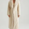 Manteau long en peau de mouton Alaska, couleur crème Manteau long en peau de mouton Alaska, couleur crème