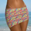 Micro-mini-jupe asymétrique froncée Tropea à imprimé multicolore vif Micro-mini-jupe asymétrique froncée Tropea à imprimé multicolore vif