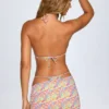 Micro-mini-jupe asymétrique froncée Tropea à imprimé multicolore vif Micro-mini-jupe asymétrique froncée Tropea à imprimé multicolore vif