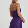 Mini-jupe A-line à détails en forme de cœur brodés Querida, couleur violette Mini-jupe A-line à détails en forme de cœur brodés Querida, couleur violette