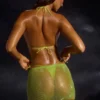 Mini-jupe de maillot de bain taille basse ornée, couleur verte Mini-jupe de maillot de bain taille basse ornée, couleur verte