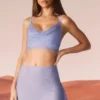 Mini-jupe Roux à bretelles ornées, couleur bleue