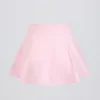 Mini-jupe-short croisée en jersey brossé, couleur rose pâle chiné Mini-jupe-short croisée en jersey brossé, couleur rose pâle chiné
