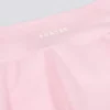 Mini-jupe-short croisée en jersey brossé, couleur rose pâle chiné Mini-jupe-short croisée en jersey brossé, couleur rose pâle chiné