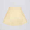 Mini-jupe-short croisée en jersey brossé marbré citron