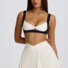 Mini-jupe-short plissée Soft Active Crossover, couleur ivoire Mini-jupe-short plissée Soft Active Crossover, couleur ivoire