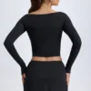 Mini-jupe taille basse Dalla en modal avec boutons, couleur noire Mini-jupe taille basse Dalla en modal avec boutons, couleur noire