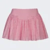 Mini-jupe Thia à nœud et broderie anglaise, rose pâle Mini-jupe Thia à nœud et broderie anglaise, rose pâle