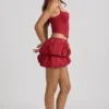 Mini-jupe à volants et taille mi-haute Imani en rouge vif Mini-jupe à volants et taille mi-haute Imani en rouge vif