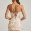 Mini-robe bustier corsetée à ornements Eliselle, couleur ivoire Mini-robe bustier corsetée à ornements Eliselle, couleur ivoire