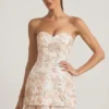 Mini-robe bustier corsetée à ornements Eliselle, couleur ivoire Mini-robe bustier corsetée à ornements Eliselle, couleur ivoire