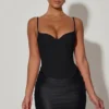 Mini-robe corset drapée Lovella en noir Mini-robe corset drapée Lovella en noir
