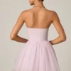 Mini-robe corset en tulle Dottie, couleur Lilas
