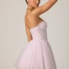 Mini-robe corset en tulle Dottie, couleur Lilas