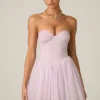 Mini-robe corset en tulle Dottie, couleur Lilas