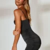 Mini-robe corset froncée Confident en noir Mini-robe corset froncée Confident en noir