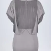 Mini-robe dos nu à manches chauve-souris Amanita en argent Mini-robe dos nu à manches chauve-souris Amanita en argent
