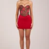 Mini-robe Meg à jupe drapée et bandeau, imprimé léopard rose Mini-robe Meg à jupe drapée et bandeau, imprimé léopard rose